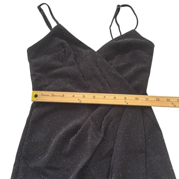 Altar’d State Black Metallic Sleeveless Mini Dress Size XS Glam Sexy Holiday Y2K - Picture 9 of 10
